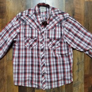 Ariat retro fit snap button down flannel